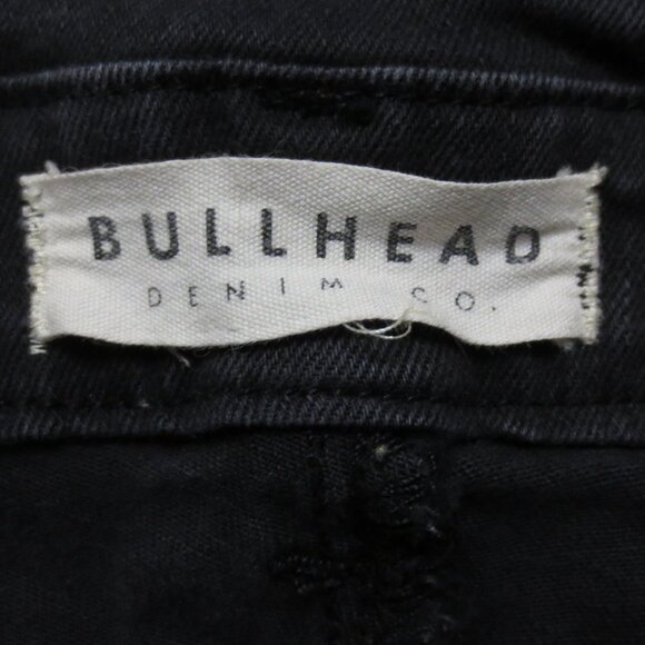 BULLHEAD womens OVERALLS faded black JEAN frayed DENIM pants BOHO SIZE S - Picture 5 of 14